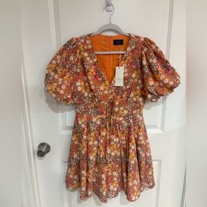Vici Floral Orange Dress